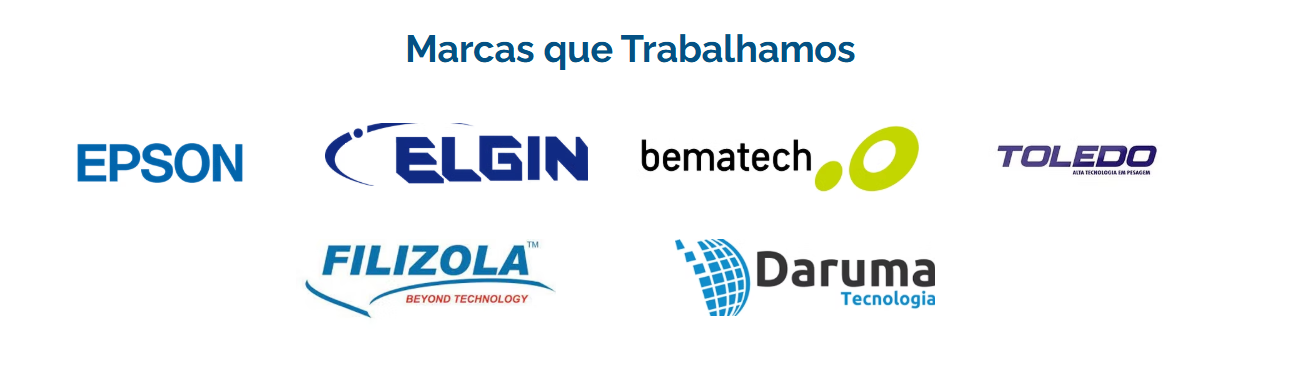 Marcas homologadas: Epson, Elgin, Bematech, Toledo, Filizola, Daruma